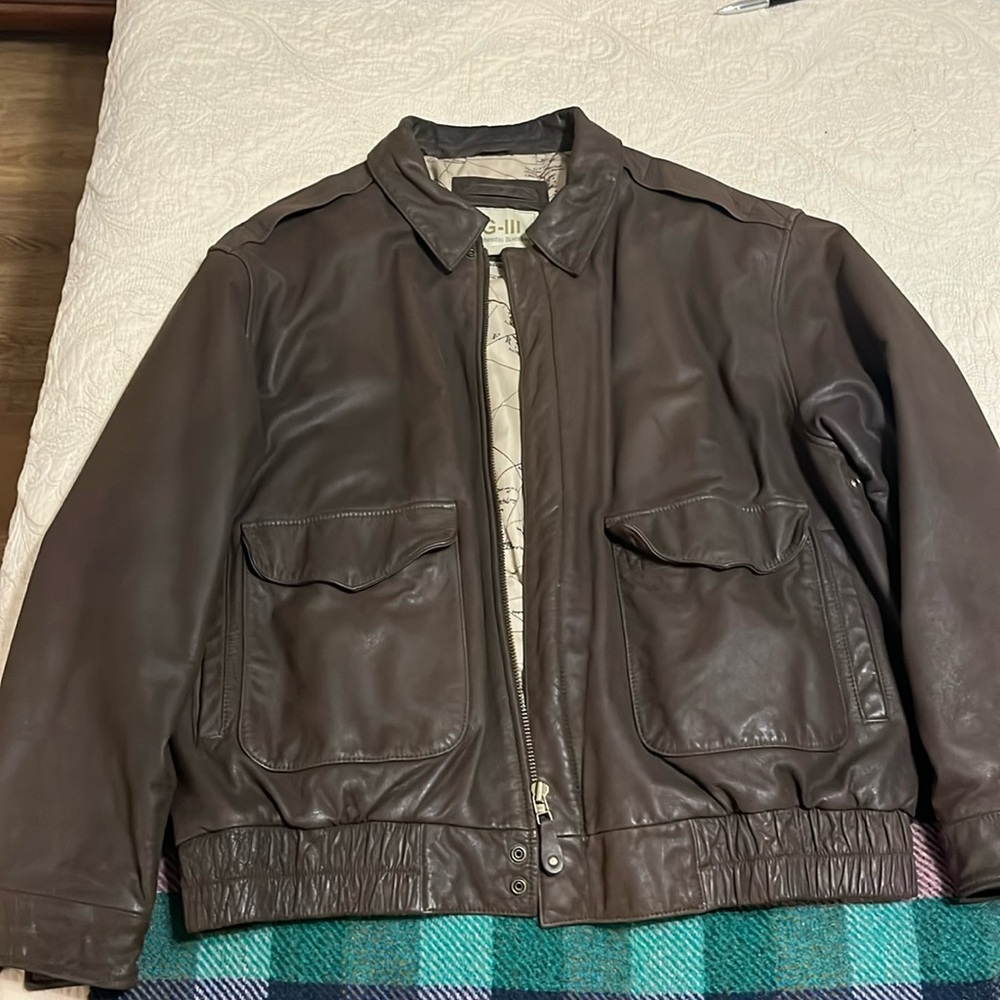 G-III authentic bomber jacket brown